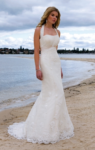 Beach style with sleeves for wedding dresses