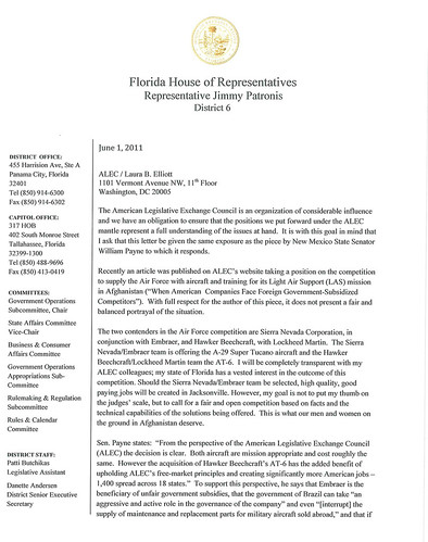 Florida Rep. Jimmy Patronis Responds to ALEC Claims (Page 1)