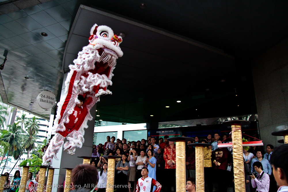 Lion Dance @ HSBC, KL, Malaysia
