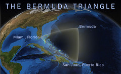 The Bermuda Triangle is a region in the western part of the North Atlantic Ocean in which ships, planes, and people are alleged to have mysteriously vanished.