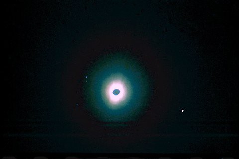 Eclipsed Sun, Mercury and Venus, 50mm lens