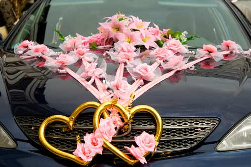 heart wedding car decorations