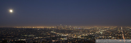 Full moon over Los Angeles