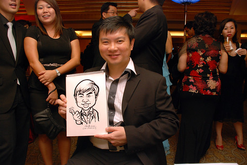 caricature live sketching for Great Eastern Achievers Nite 2011 - 9