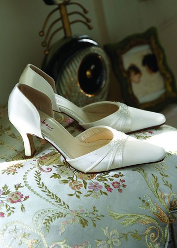 Strapless wedding shoes.  