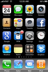 My iPhone home screen