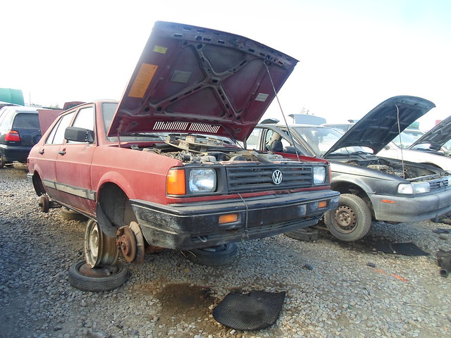 car vw volkswagen 1987 fox junkyard scrapyard