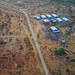 Aerial view of a new school in Hamer tribe, Omo Valley, Turmi, Ethiopia