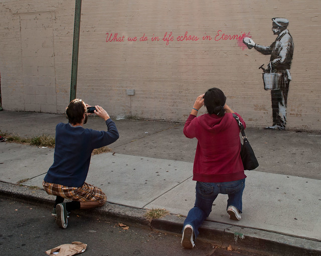 Kneeling Before the Banksy