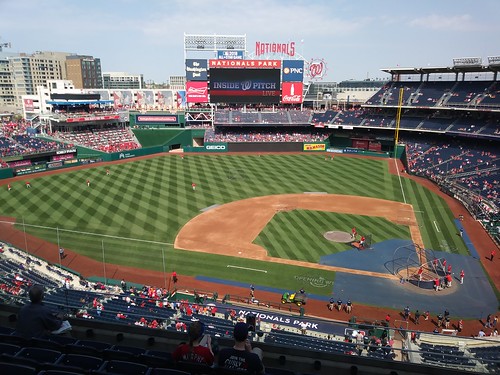 Nats Park from Section 309 before start 4/14/2017 game ©  Michael Neubert