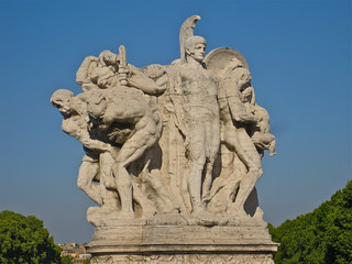 Statue on the Ponte Vittorio Emanuele II, Rome, Italy