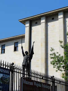 National Museum in Warsaw: detail of statue in front of the Polish Army Museum