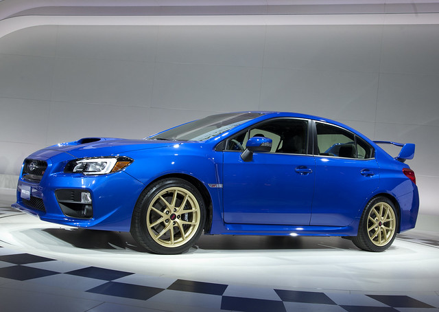blue car japanese gold rally wheels detroit performance subaru impreza wrx sti naias 2014 2015