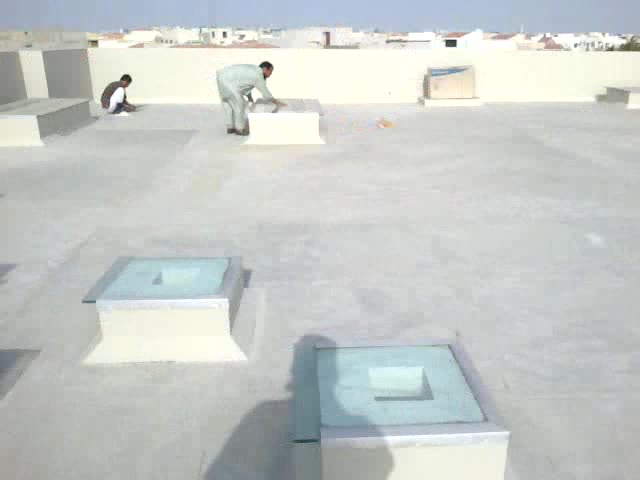 cleaning surface for roof heat proofing  at DHA karachi