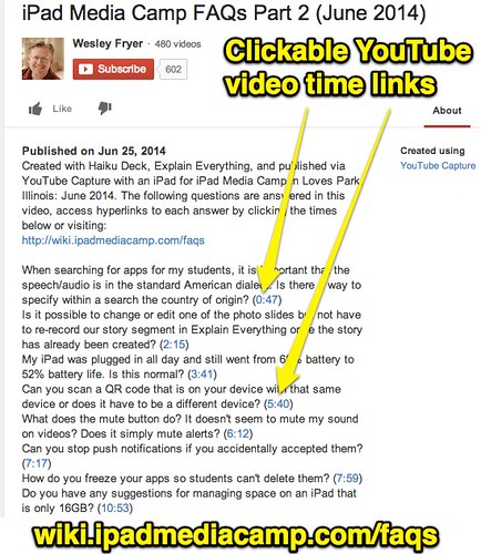 Clickable YouTube video time links by Wesley Fryer, on Flickr