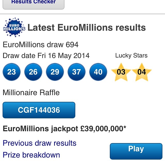Euromillions Lotto results Friday 16th May 2014. Visit www.lotto-results-online.com for more information and to watch the live draw.
