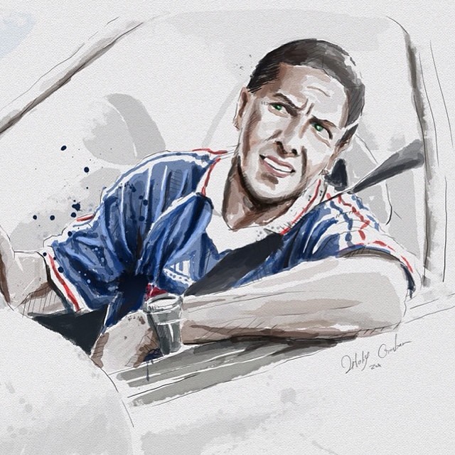 #illustration #portrait #samy_naceri #watercolor #actor #taxi #marceille #vitaliygorban_com