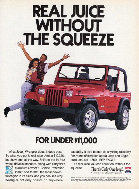 jeep eagle ad 1993 chrysler wrangler