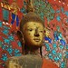 Buddha against colorful background