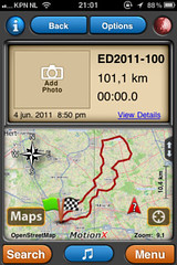 Ronde van het ED in MotionX GPS