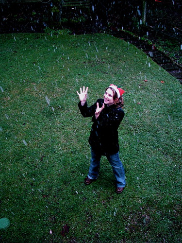 Catching snow flakes 2