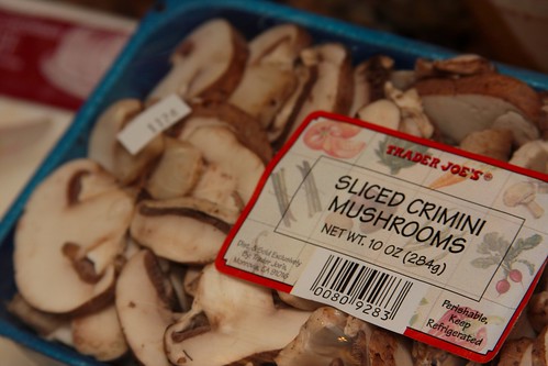 sliced crimini mushrooms- as it says