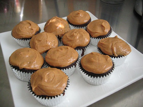 Chocolate Cupcakes with Peanut Butter Icing