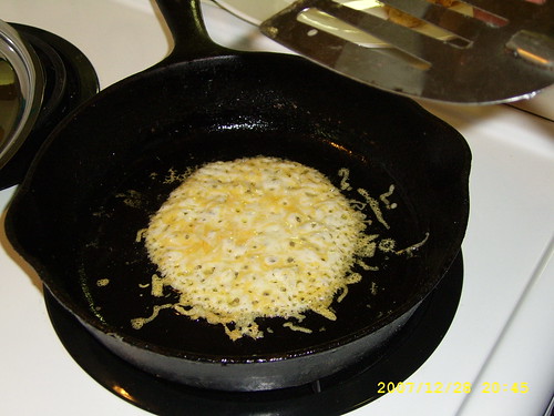 Frying cheese