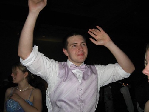 Calvin getting down at the Senior Prom