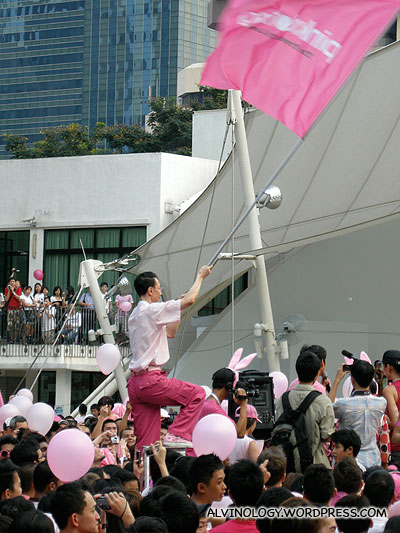 Flying the Pink Dot SG flag high up