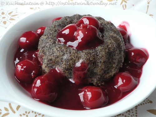 The proof is in the Pudding Poppy seed pudding with cherry compote