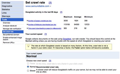 Google Crawl Rate