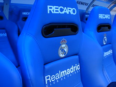 Real Madrid Santiago Bernabéu Stadium dugout chairs