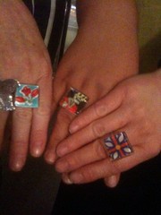 Tile rings craft from tonight's book signing!