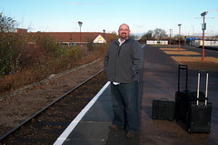 Scott at the Stratford-upon-Avon Train Station