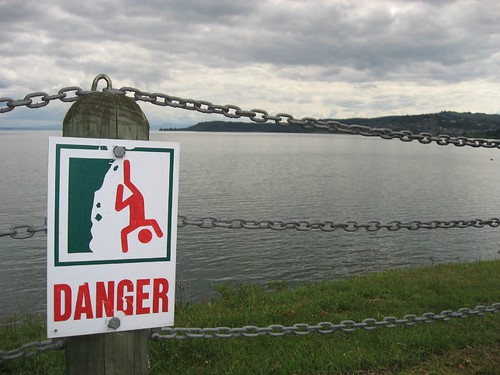 Before: Signs of danger at Lake Taupo, New Zealand