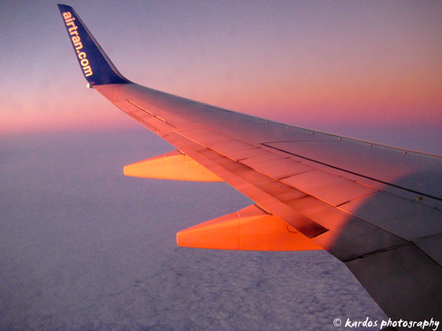 Sunset on a Plane