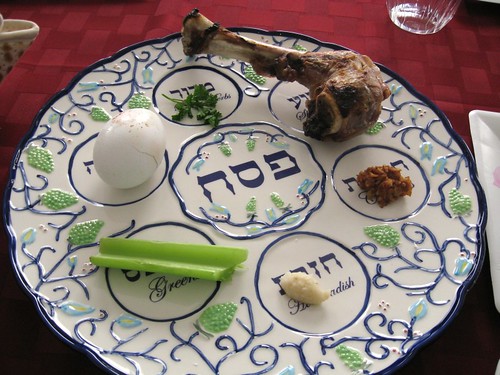 Seder plate all ready to go