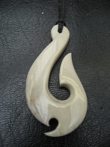 Fish Hook bone carving