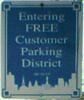FREE Customer Parking District sign