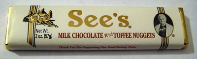 See's Milk Chocolate with Toffee Nuggets Bar