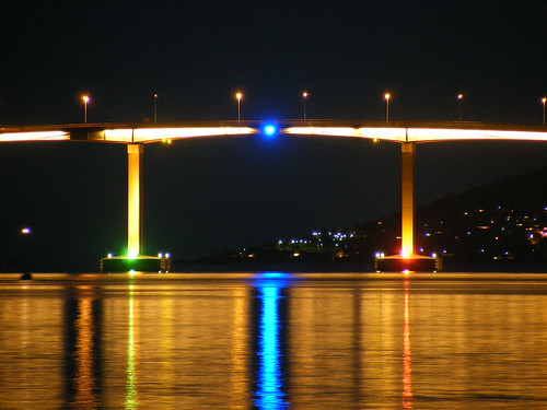Tasman Bridge at Night