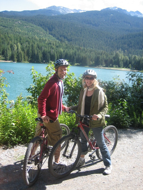 Our Honeymoon mountain biking in Whistler