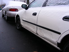 The damage to the
car