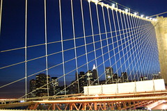 Brooklyn bridge in the night