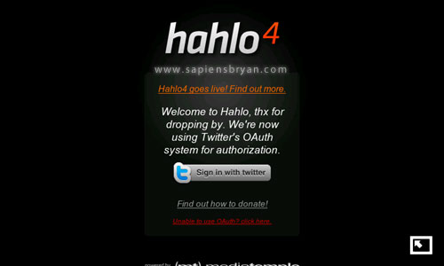 Hahlo Twitter Web App on Nokia N900