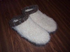 Fuzzy Felted Clogs