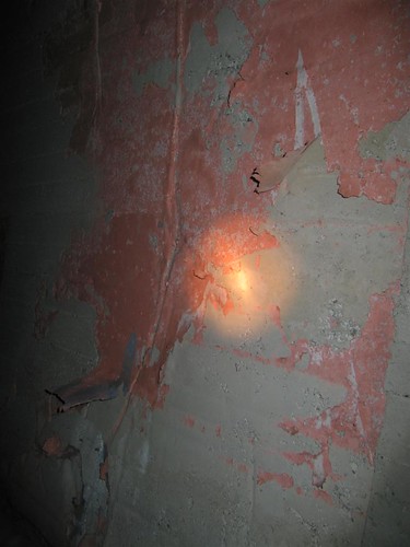 Red-brown paint on the walls