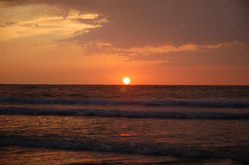 Haifa Israel - Sunset at South Dado Beach by david55king.