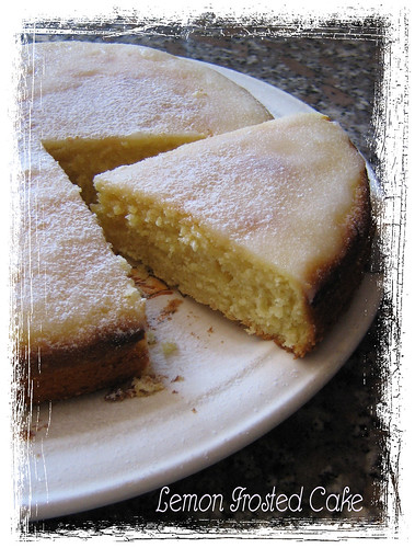 Lemon frosted cake
